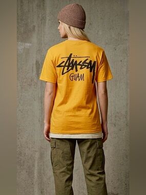 🆕 Stussy T Shirt deadstock y2k Stüssy Guam Chapter size Small 🇬🇺 Unisex